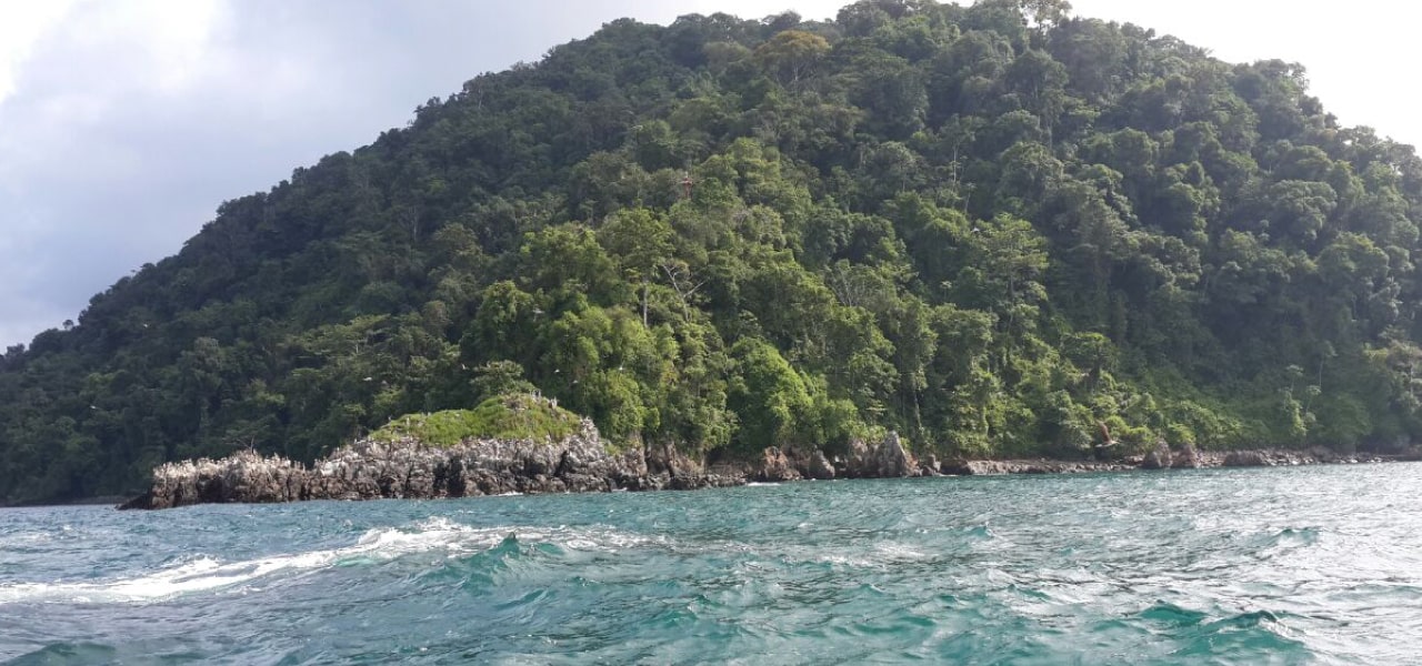 Boat ride near Gorgona Island in the Colombian Pacific
