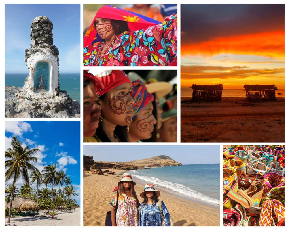 Collage con experiencias de La Guajira en Colombia