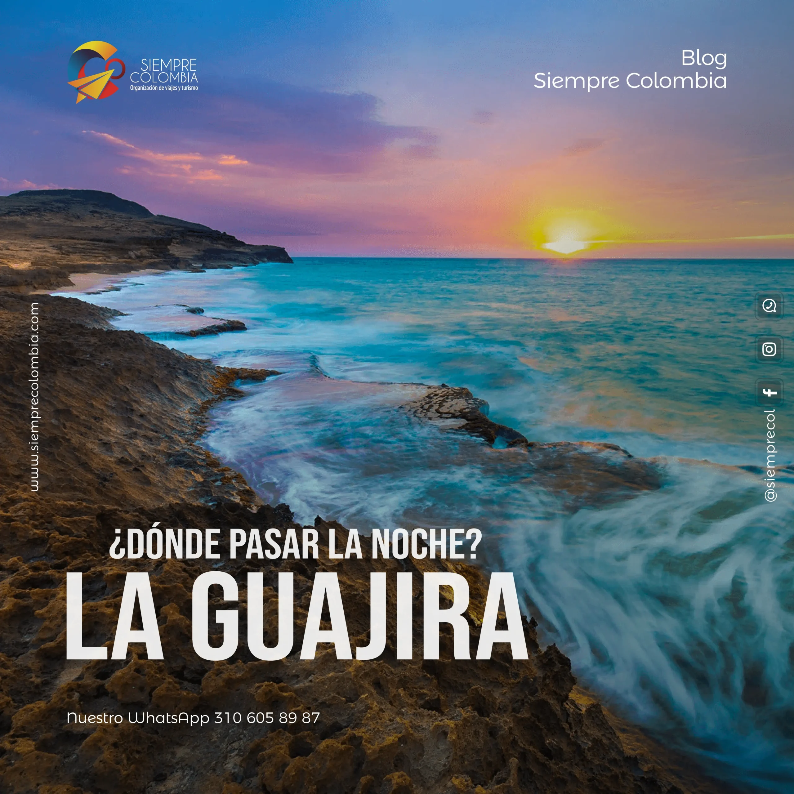 Descubre todos los destinos ecoturísticos de Colombia con Siempre Colombia: Amazonas, La Guajira, Zona Cafetera, Parque Nacional Tayrona, Llanos Orientales, Chocó Biogeográfico, Sierra Nevada de Santa Marta, San Andrés, Guaviare, Putumayo, Caquetá, Santander, Sierra de la Macarena, entre otros. Vive la aventura, biodiversidad, cultura y naturaleza con turismo responsable.