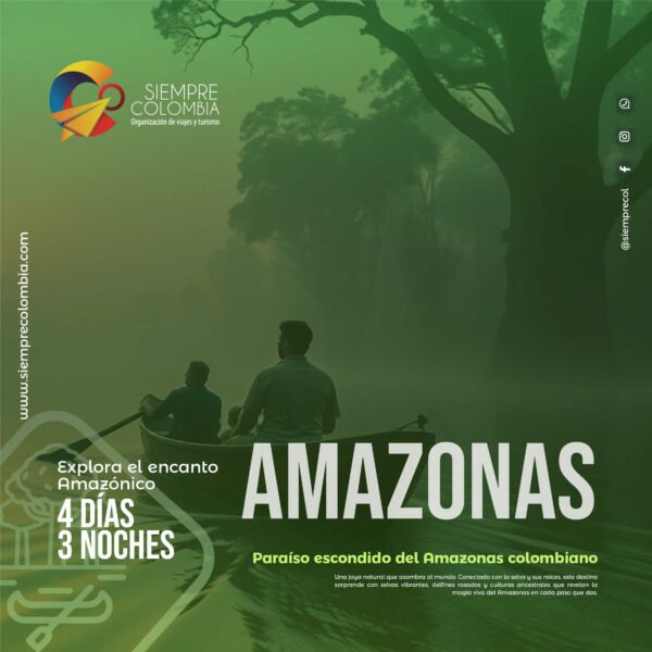 Plan Amazonas - Destino | Plan Amazonas | Arara | El Encanto Amazónico | Kaya Marasha | Plan Amazonas Travesías del Pirarucú Descubre todos los destinos ecoturísticos de Colombia con Siempre Colombia: Amazonas, La Guajira, Zona Cafetera, Parque Nacional Tayrona, Llanos Orientales, Chocó Biogeográfico, Sierra Nevada de Santa Marta, San Andrés, Guaviare, Putumayo, Caquetá, Santander, Sierra de la Macarena, entre otros. Vive la aventura, biodiversidad, cultura y naturaleza con turismo responsable.