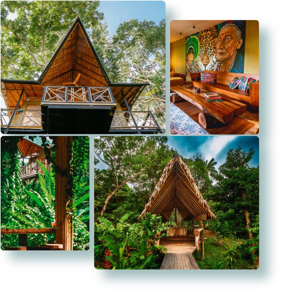 Burú Nature Hotel - Ecohabs en la selva amazónica – Hospedaje en casas en los árboles en Leticia, Colombia - Amazon rainforest ecohabs – Treehouse lodging in Leticia, Colombia