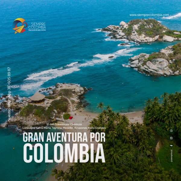Descubre todos los destinos ecoturísticos de Colombia con Siempre Colombia: Amazonas, La Guajira, Zona Cafetera, Parque Nacional Tayrona, Llanos Orientales, Chocó Biogeográfico, Sierra Nevada de Santa Marta, San Andrés, Guaviare, Putumayo, Caquetá, Santander, Sierra de la Macarena, entre otros. Vive la aventura, biodiversidad, cultura y naturaleza con turismo responsable.
