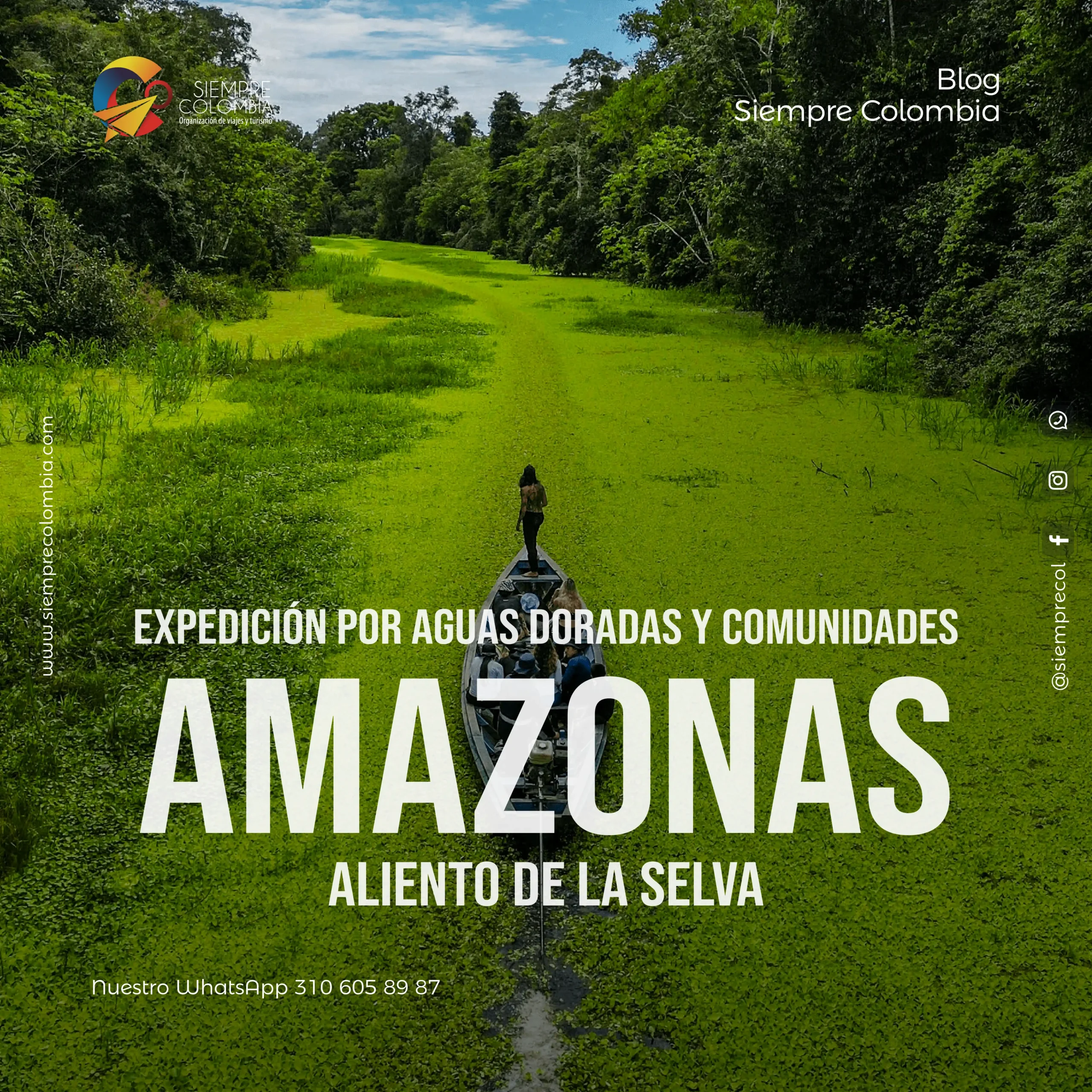 Descubre todos los destinos ecoturísticos de Colombia con Siempre Colombia: Amazonas, La Guajira, Zona Cafetera, Parque Nacional Tayrona, Llanos Orientales, Chocó Biogeográfico, Sierra Nevada de Santa Marta, San Andrés, Guaviare, Putumayo, Caquetá, Santander, Sierra de la Macarena, entre otros. Vive la aventura, biodiversidad, cultura y naturaleza con turismo responsable.